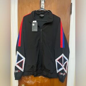 🆕. RAWGEAR Men's Black and Red Windbreaker L